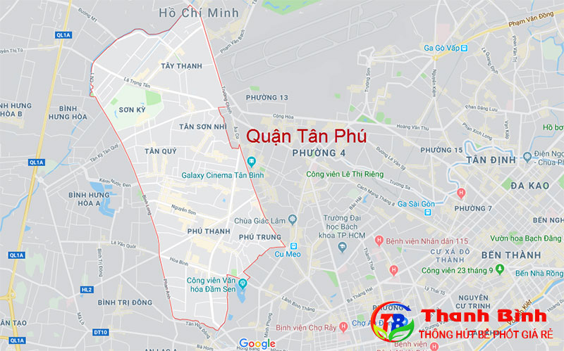 Thông cống nghẹt quận Tân Phú